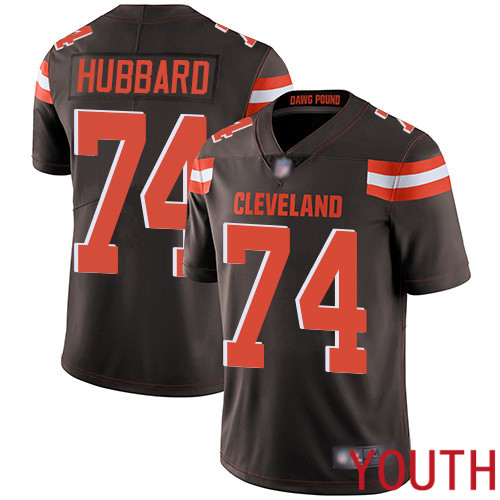 Cleveland Browns Chris Hubbard Youth Brown Limited Jersey #74 NFL Football Home Vapor Untouchable